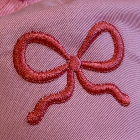 Kappe "3D Schleife“ rosa