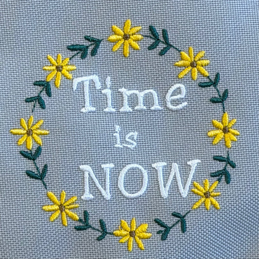 Umhängetasche "time is now"