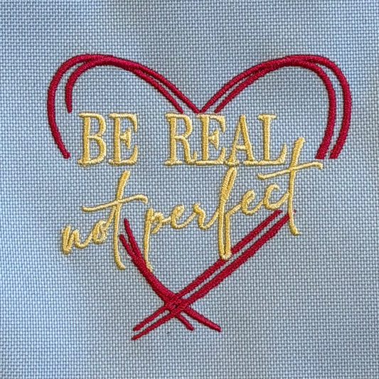 Umhängetasche "be real not perfect"