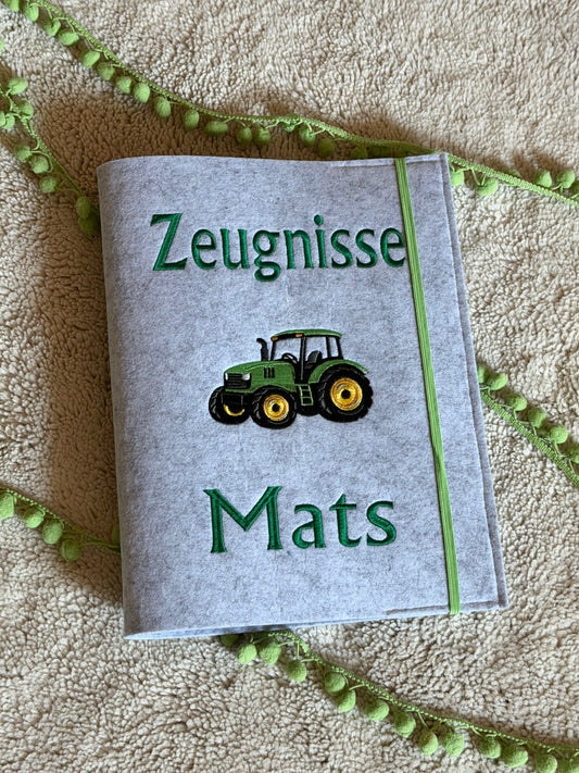 Zeugnishülle "Traktor"