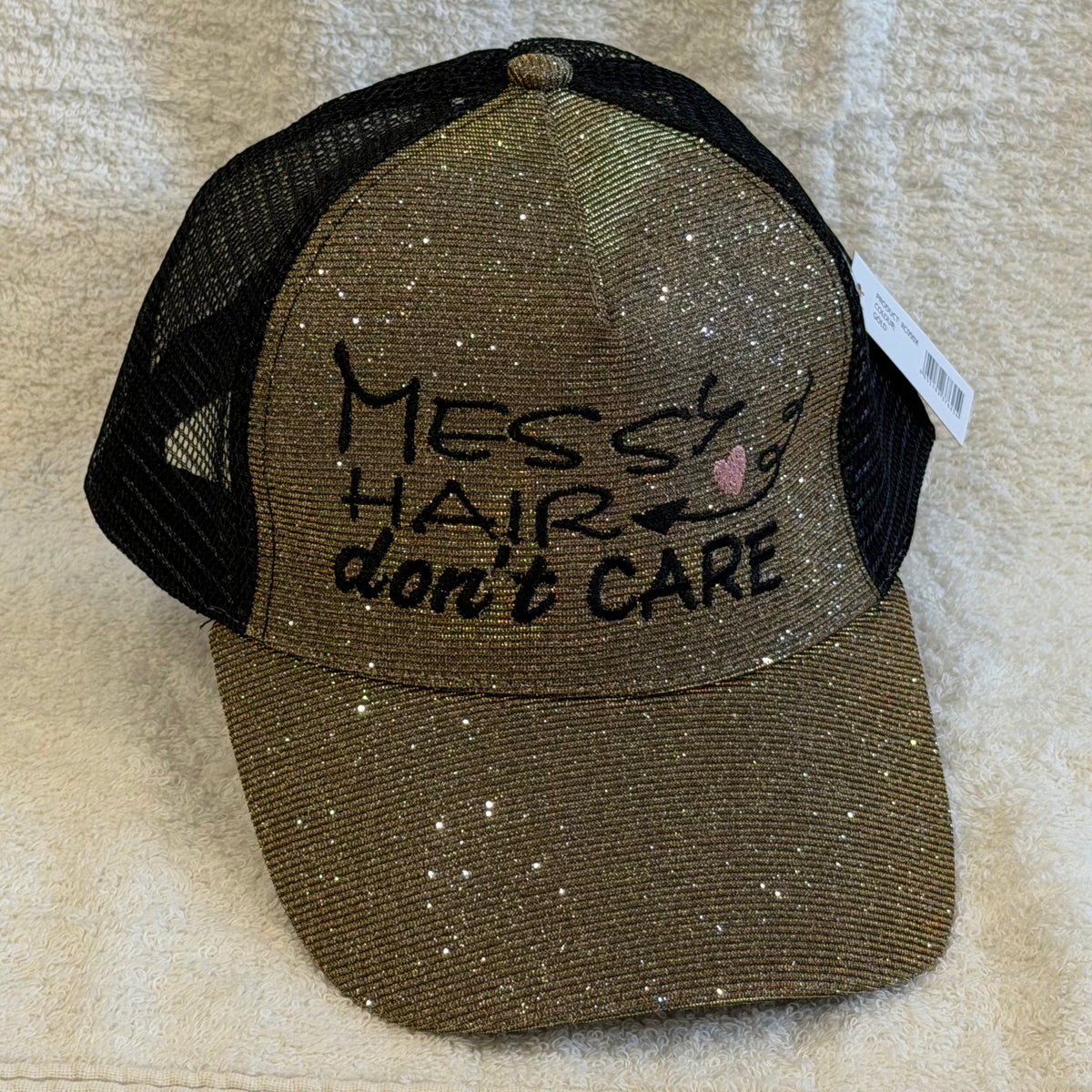 Sparkle Cap Gold „Messy Hair don’t  CARE“