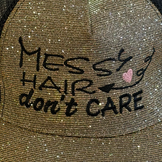 Sparkle Cap Gold „Messy Hair don’t  CARE“