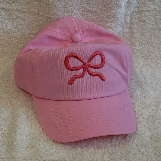 Kappe "3D Schleife“ rosa