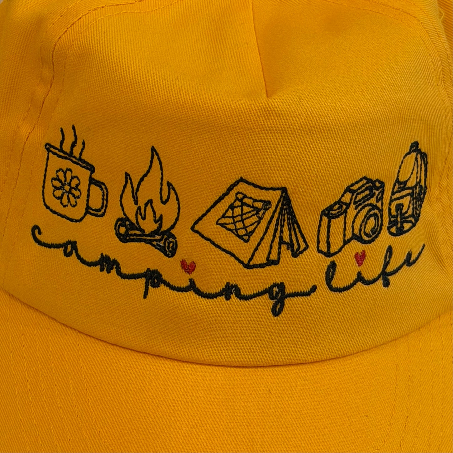 Cap gelb "camping life"