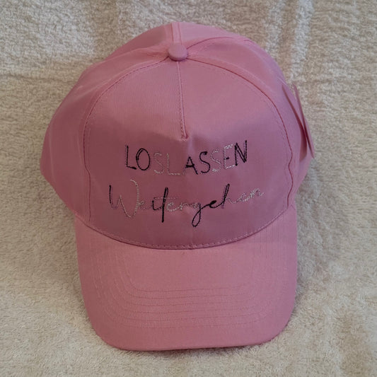 Cap pink "loslassen weitergehen"