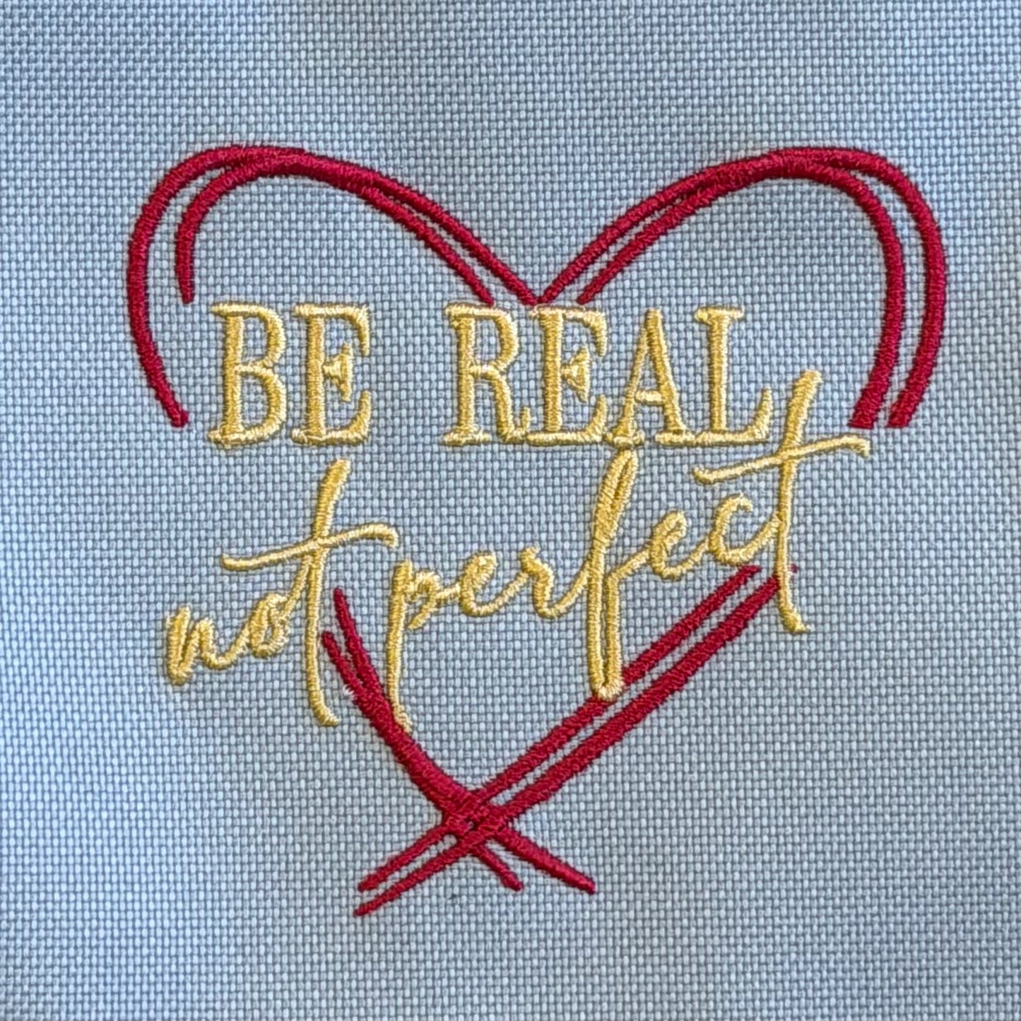 Umhängetasche "be real not perfect"