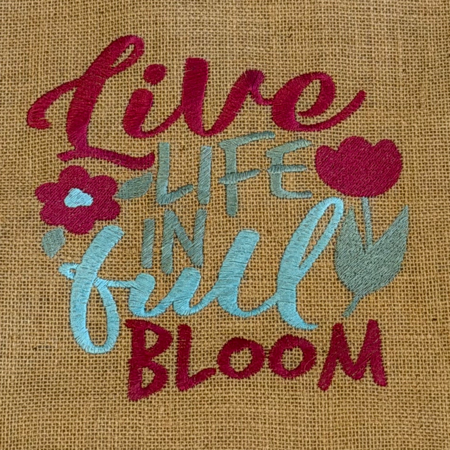 Jute Shopper "Full Bloom"