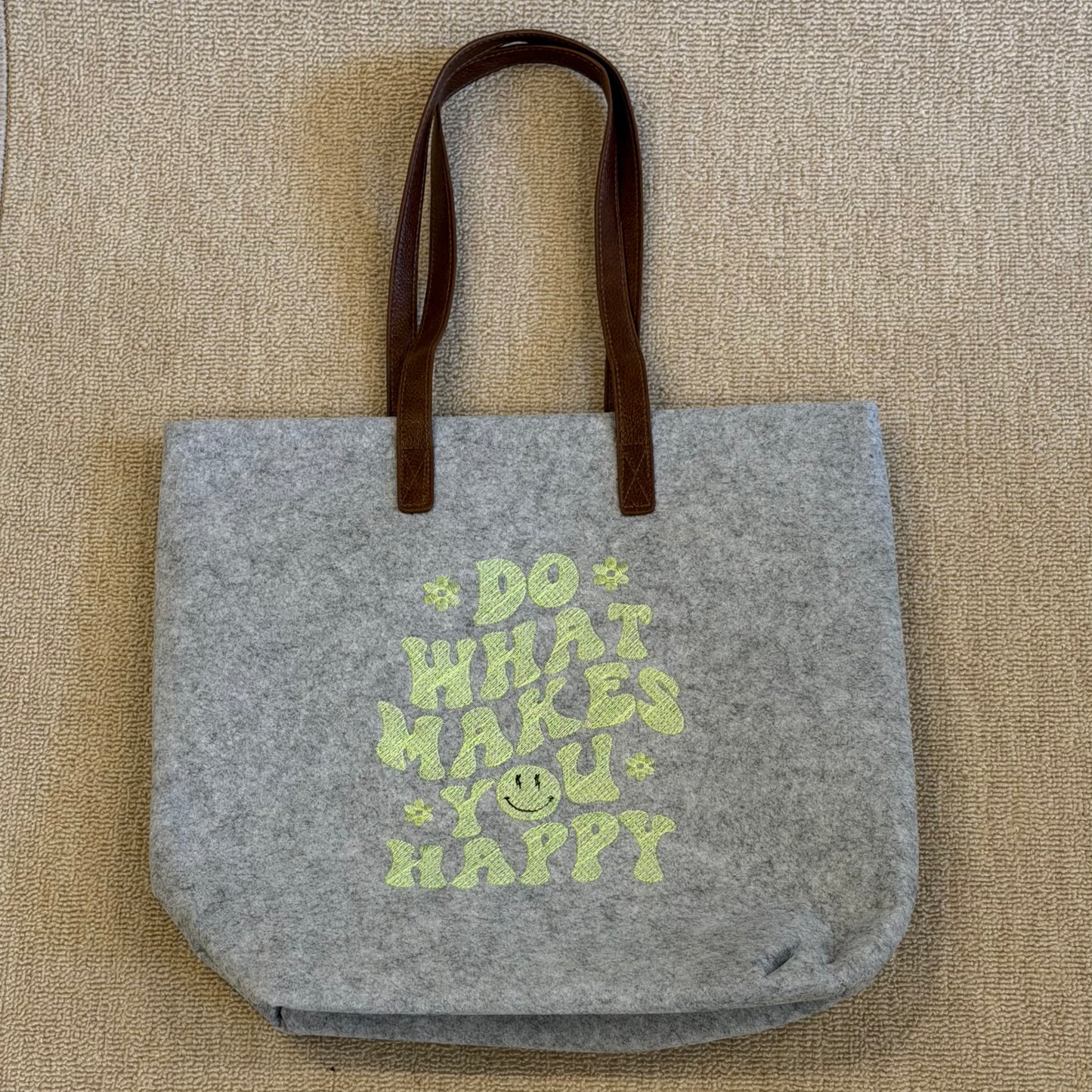 Filz Shopper "do what makes you happy"