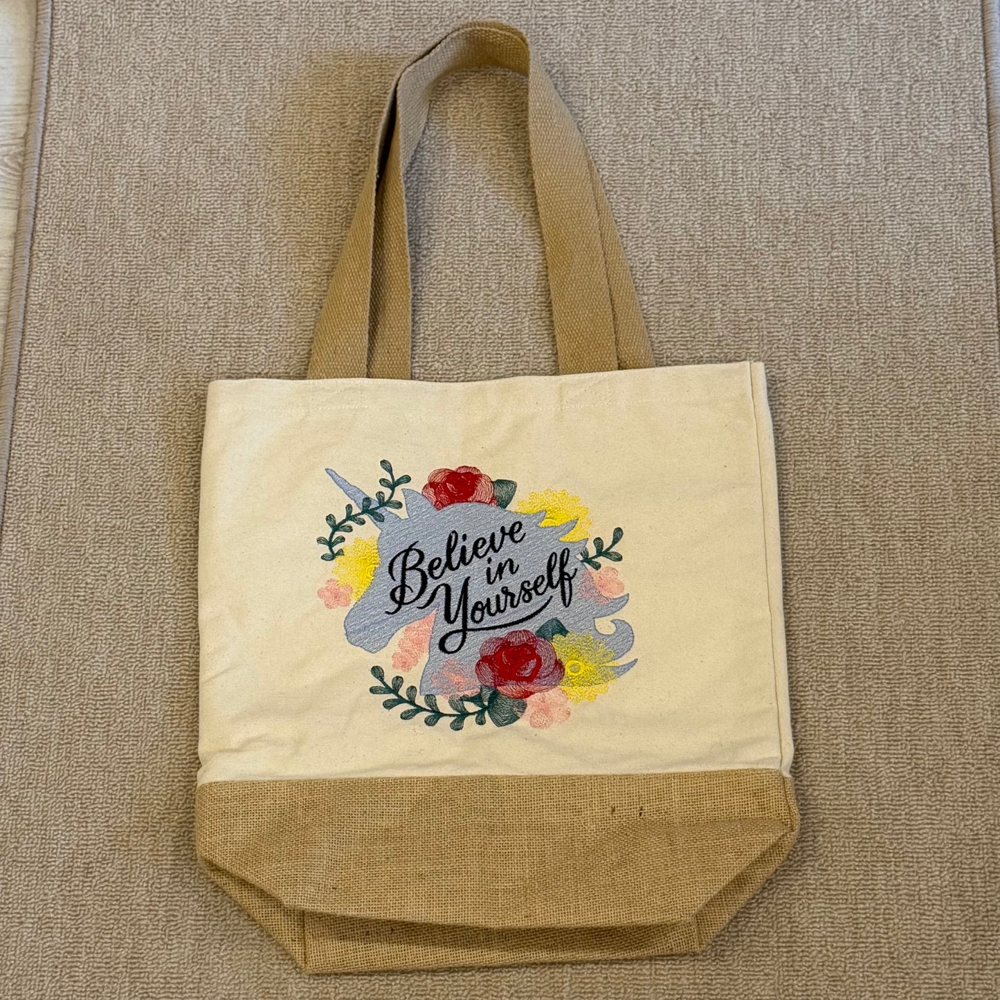 Canvas Shopper "Believe in Yourself"