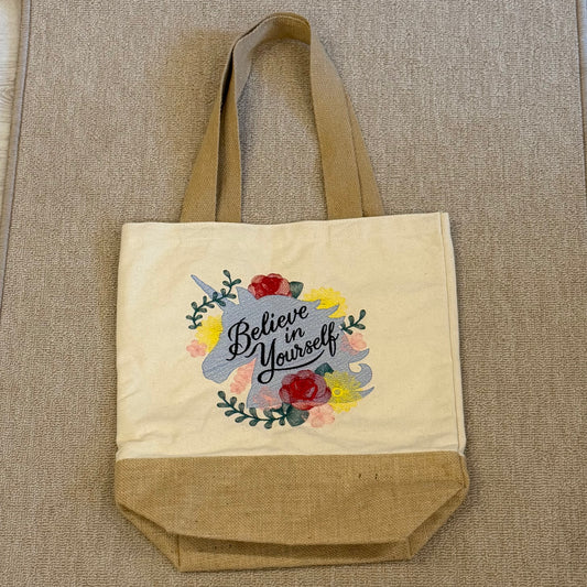Canvas Shopper "Believe in Yourself"