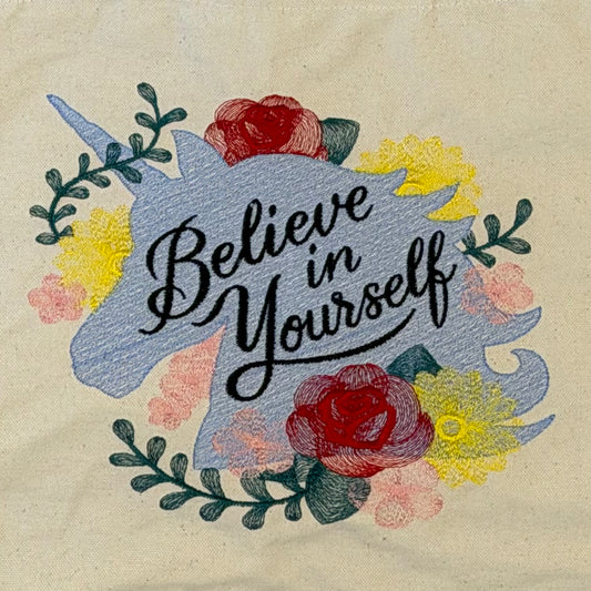 Canvas Shopper "Believe in Yourself"