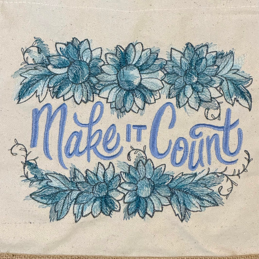 Canvas Shopper "Make It Count"