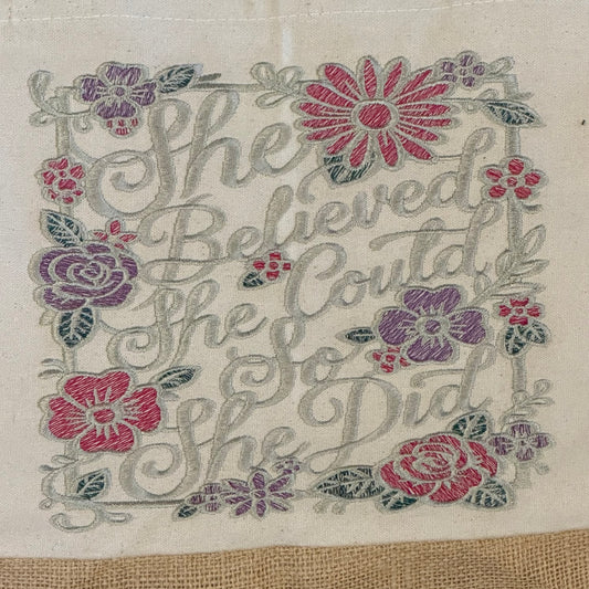 Canvas Shopper "She Believed"
