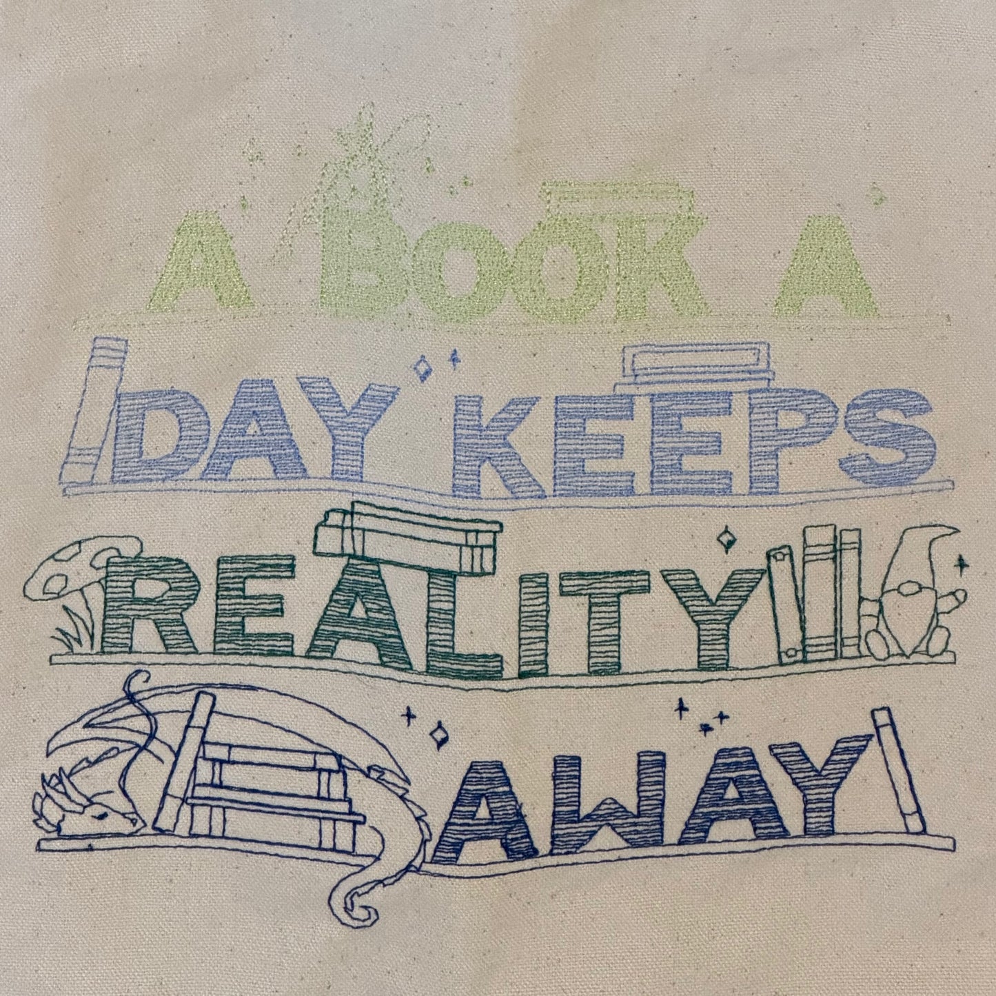 Canvas Shopper "a book a day"