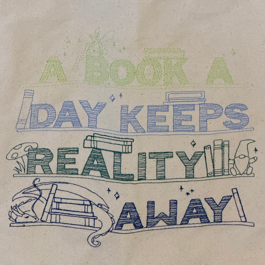 Canvas Shopper "a book a day"