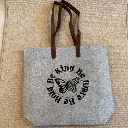 Filz Shopper "be kind be brave be bold"