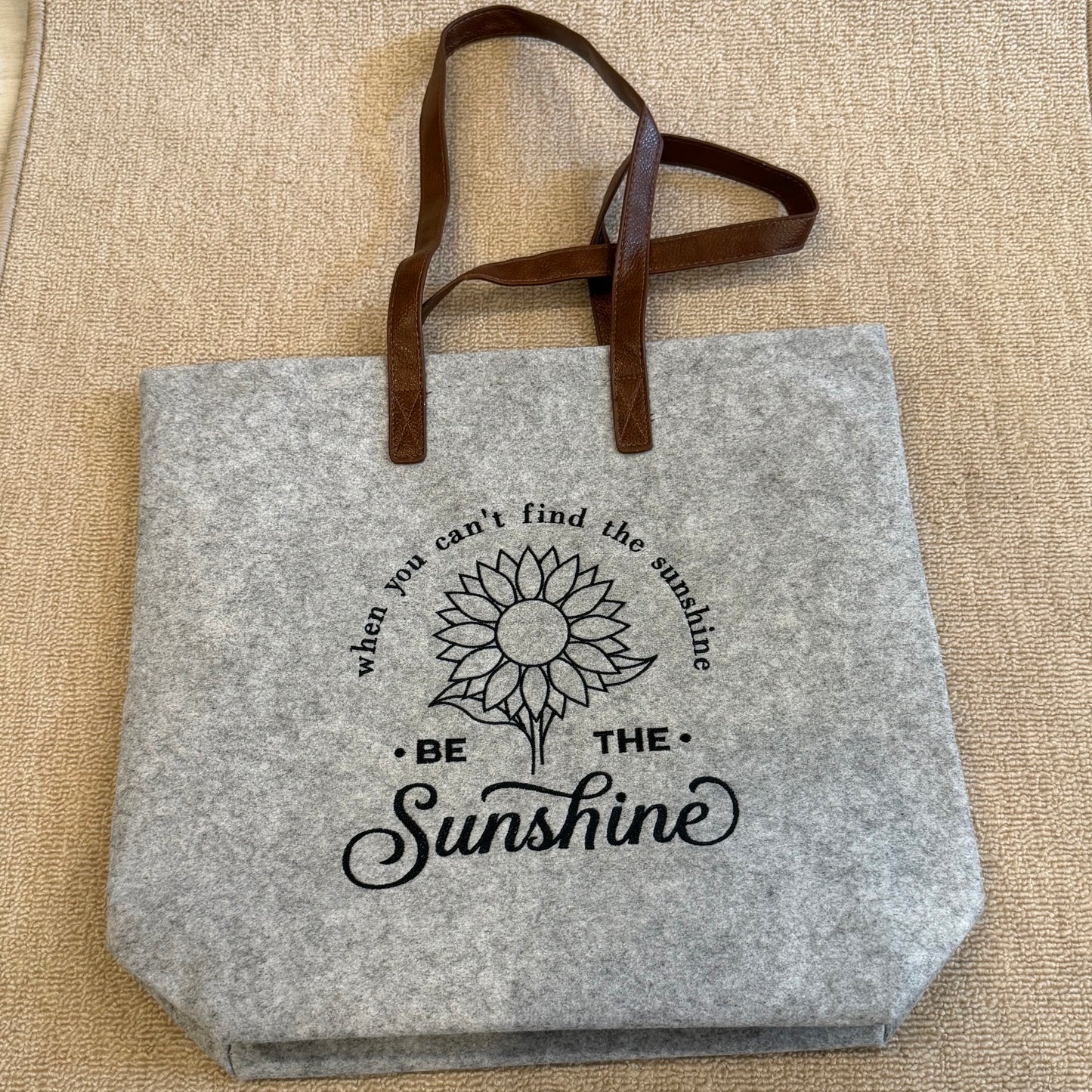Filz Shopper "be the sunshine"