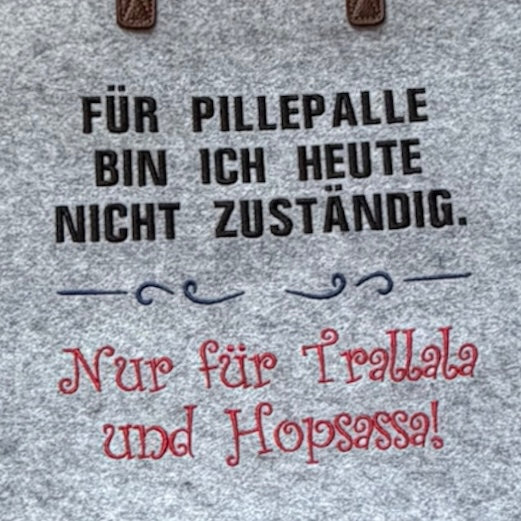 Filz Shopper "Trallala und Hopsasa"